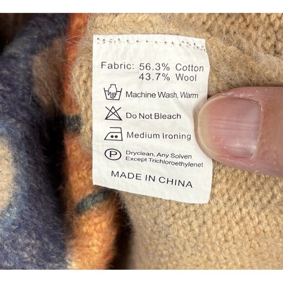 YESNO Womens 3XL Oversized Soft Cozy Graphic Pullover Wool & Cotton Sweater Bear - Picture 5 of 11